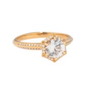 KAT FLORENCE Ring mit weißem Ceylon Saphir