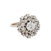 Ring mit Diamanten von zus. 2,27 ct (grav.)