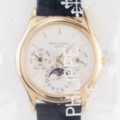 PATEK PHILIPPE Vintage Ewiger Kalender "Single sealed", Ref. 3940J. Frühe 2. Serie aus 1987. Full Se