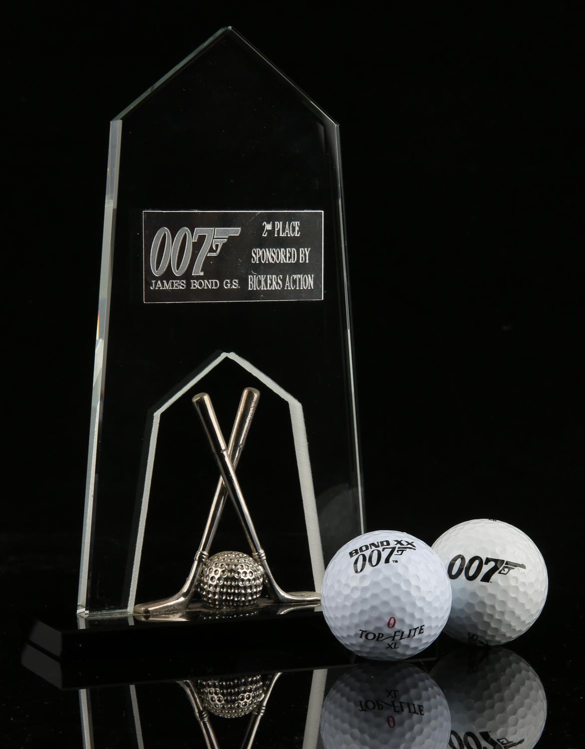 James Bond - Die Another Day (2002) crew exclusive golf tournament trophy and x2 branded 007/Bond