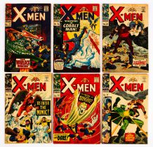 The X-Men - a group of 11 Silver-age issues between Nos. 27 - 41 featuring 1st appearance of