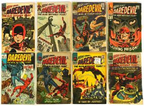 Daredevil Nos. 7-9, 13-14, 26, 38 and 67 - a group of 8 Silver and Bronze-age comics featuring