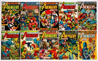 The Avengers No. 141 - 180: a sequential run of 40 Bronze-age issues (Marvel Comics, 1975 onwards).