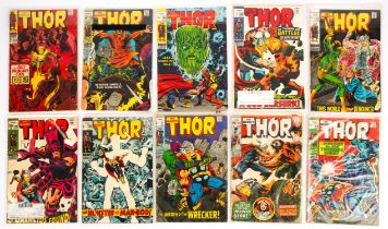 The Mighty Thor - a group of 21 Silver-age issues between Nos. 151 - 188 featuring Premiere solo