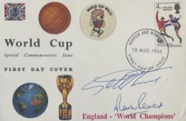 England 1966 World Cup Winners autographed Rembrandt Philatelics First Day Cover with the 4d