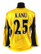 Kanu Signed Arsenal 1999/01 Away Shirt
