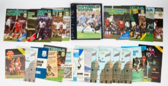 Large Collection of 34 Tottenham Hotspur Football Programmes to include: Tottenham v Manchester