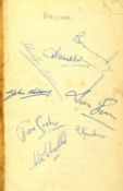 1950s English Football League Season: Autographed Notebook, containing 105+ Signatures of players,
