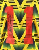 Arsenal FC 1991/93 Anders Limpar Signed away shirt with JVC sponsor. Signed to number 11 on reverse