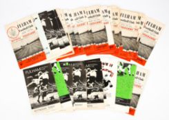 Large Collection of 39 Fulham FC Football Programmes from 1960 onwards to include: Fulham v Arsenal