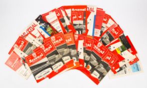 Large Collection of 57 Arsenal FC Football Programmes ranging from 1957 onwards. To include: