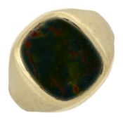 9ct gold bloodstone signet ring