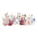 Assorted lady figurines to include Coalport