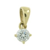 Diamond single-stone pendant