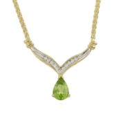 Peridot & diamond necklace