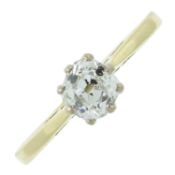 18ct gold diamond single-stone ring