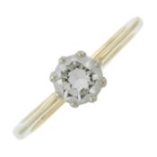 18ct gold diamond single-stone ring