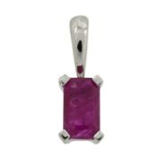 Platinum ruby pendant