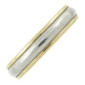18ct gold and platinum band ring
