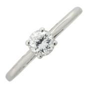 18ct gold diamond single-stone ring