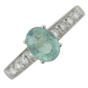 An 18ct gold tourmaline & diamond ring