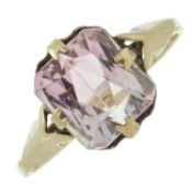 A tourmaline single-stone ring