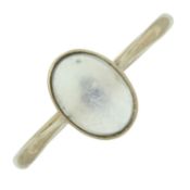An early 20th century moonstone single-stone ring