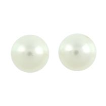 A pair of cultured pearl stud earrings, by Tiffany & Co.