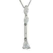 A 14ct gold diamond pendant, with chain