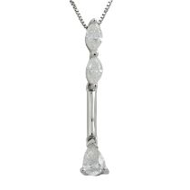 A 14ct gold diamond pendant, with chain