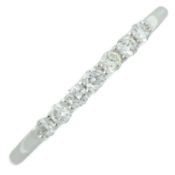 A 9ct gold diamond seven-stone ring