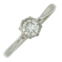 A diamond single-stone ring