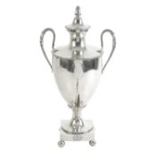 George III silver pedestal tea urn