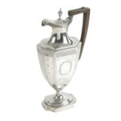 George III silver hot water pot