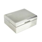 Mid-20th silver mounted cigarette box