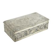 German silver repoussé box