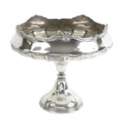 George V silver pedestal dish