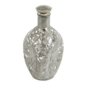 Chinese export silver overlay Haig decanter