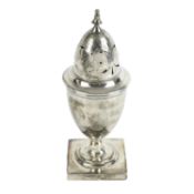 Edwardian Britannia silver caster