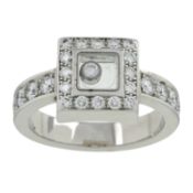 An 18ct gold ‘Happy Diamonds’ square-shape ring, by Chopard