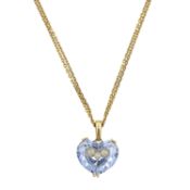 A diamond and blue gem 'So Happy' pendant, with 18ct gold two-row chain, by Chopard