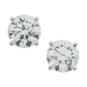 A pair of 18ct gold diamond stud earrings, by Cartier