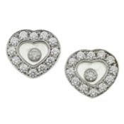 A pair of 'Happy Diamonds' heart earrings, by Chopard