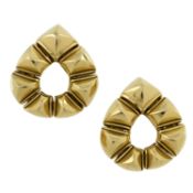 A pair of 18ct gold earrings, by Bulgari