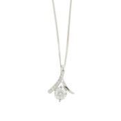 A diamond pendant, with chain