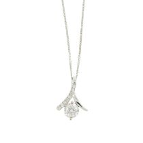 A diamond pendant, with chain