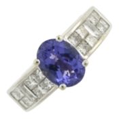 A tanzanite & diamond dress ring