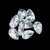 Eight pear-shape diamonds, 1.42ct