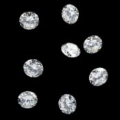 Eight brilliant-cut diamonds, 1.13ct
