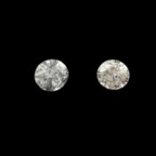 Two brilliant-cut diamonds, 1.16ct